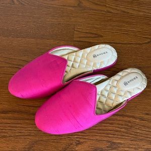 Hot Pink Birdies Slides size 7- fabulous condition!